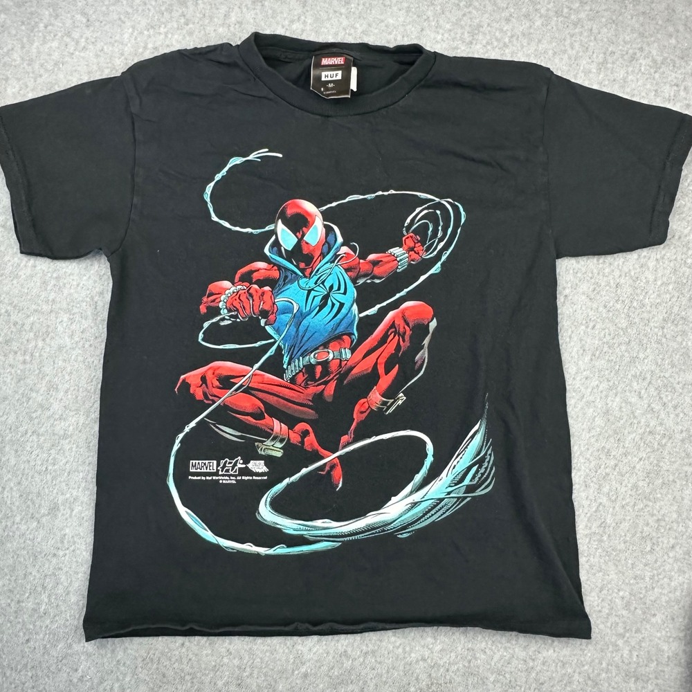 HUF x Marvel Scarlet Spider-Man Graphic Tee Black Kids Medium Ben Reilly